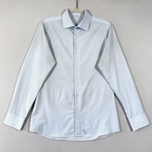 State and Liberty Shirt Mens Small Thin Striped Performance Stretch Button Up